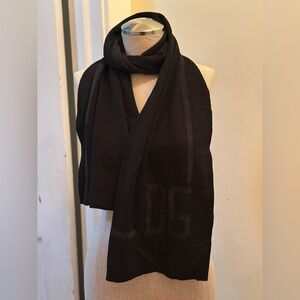 DOLCE & GABBANA unisex scarf in black/gray